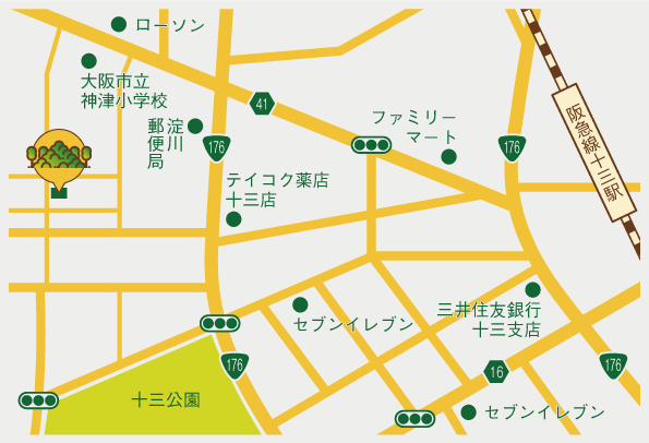 放課後等デイサービスけやきの森地図